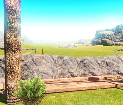 PATH OF THE CRAVEN: The bridge over the Wound remains unrepaired since its collapse. Once a test for Steppe warriors, it required the courage to tame and ride a yol. The Mhuul accuse the Oronir of sabotaging the bridge to this day.