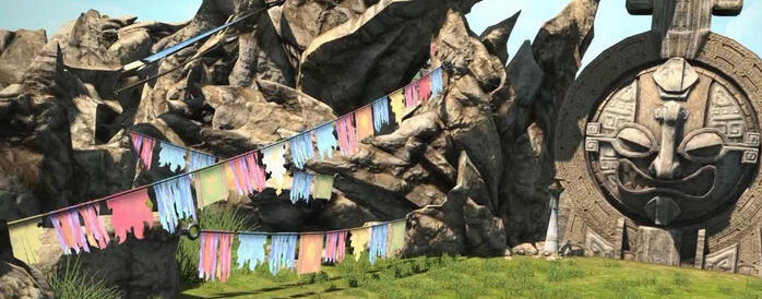 TUG: A flag reflecting the tribe of origin&#39;s color. Warriors will often hang these flags around places of import in the Steppe. Also known as a prayer flag.