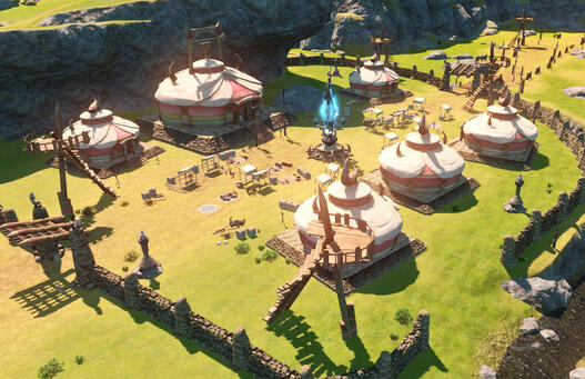 REUNION: The hub of trade founded by the Qestir. Nowadays, in addition to all the peoples of the Steppe, merchants from foreign lands may trade here. Violence is strictly forbidden.
